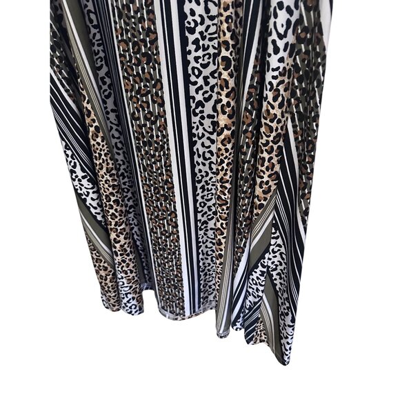 Cato animal print brown black and white maxi skirt size XL - Picture 3 of 6